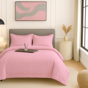 Lenjerie pat damasc policoton   (ROZ)