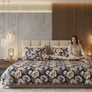 Lenjerie de pat Cotton Pro 100% bumbac – imprimare digitală (Dark Magnolia)
