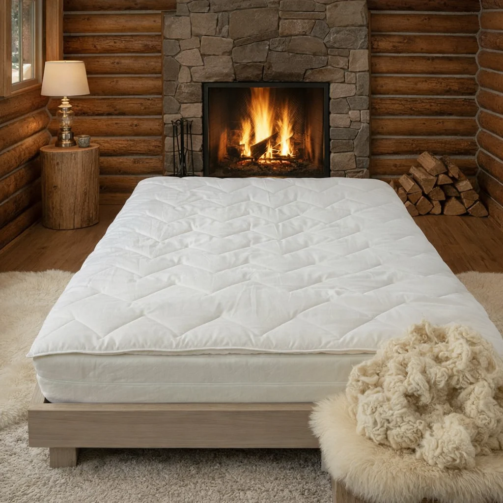 Topper / Protecție din Lână Naturală – Confort Respirabilitate - imagine 3