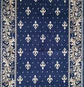 Traversa Covor, Lotos 15033, Albastru, Model Bisericesc, Latime 200 cm