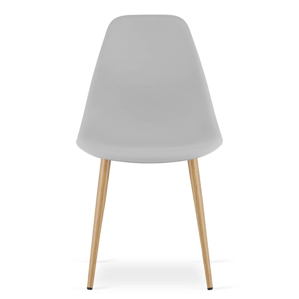 Scaun Bucatarie/Dining Velo Plus Gri Deschis Picioare Metalice Finisaj Lemn - imagine 2