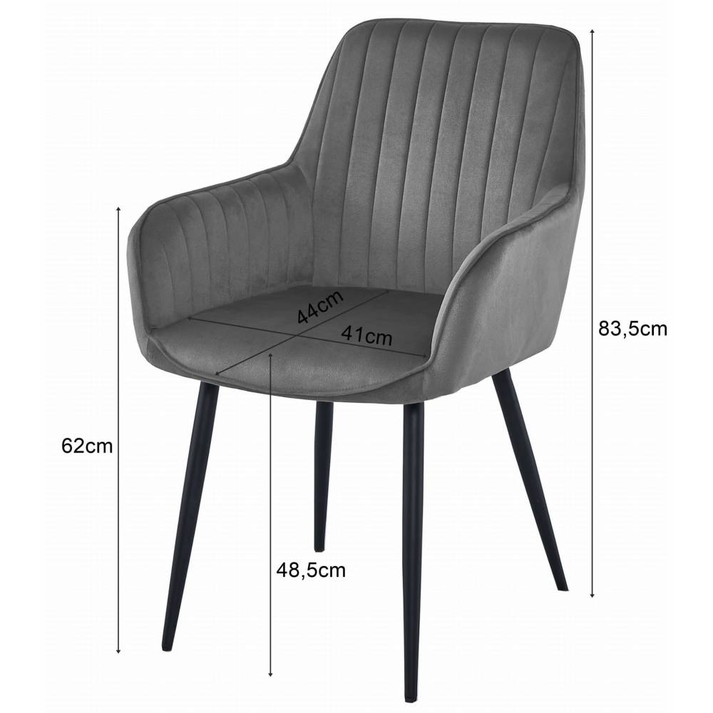 Scaun Bucatarie/Dining Sorenna Catifea Crem - imagine 5