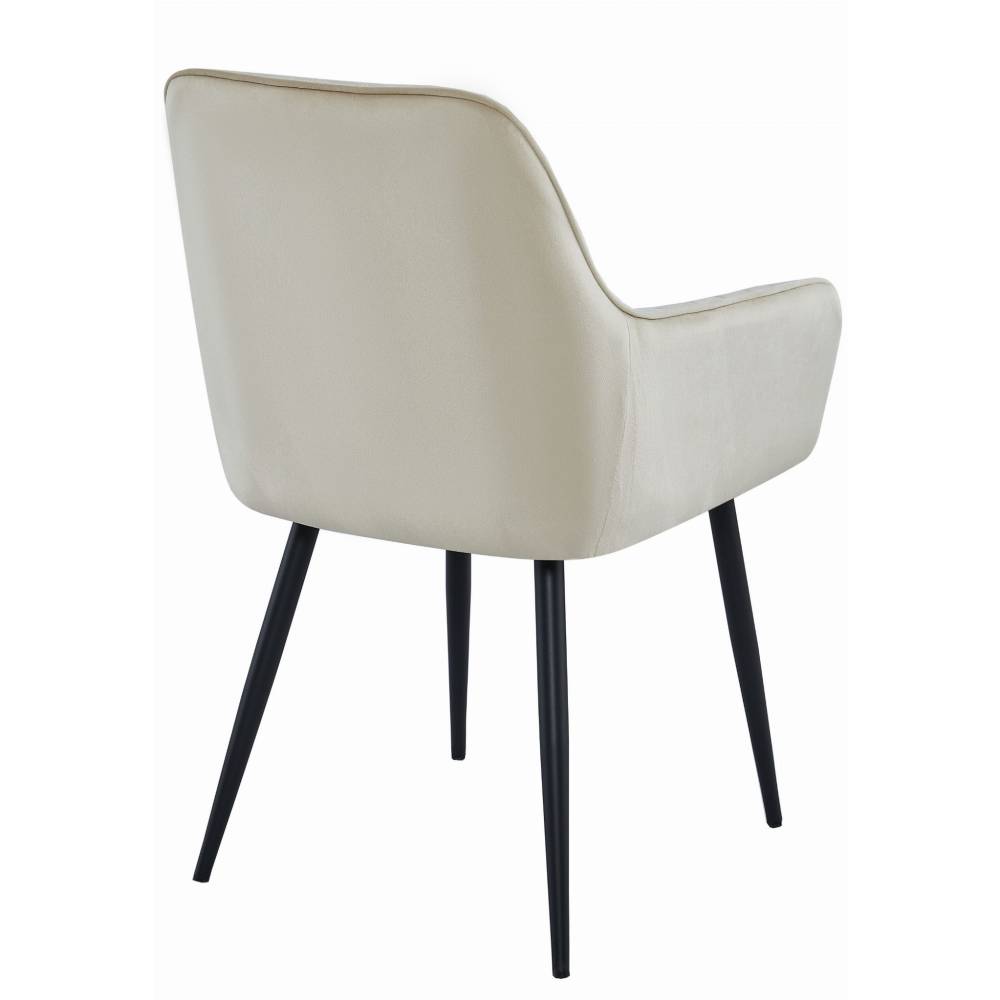 Scaun Bucatarie/Dining Sorenna Catifea Crem - imagine 2