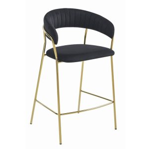 Scaun Bar Sidney Negru Catifea