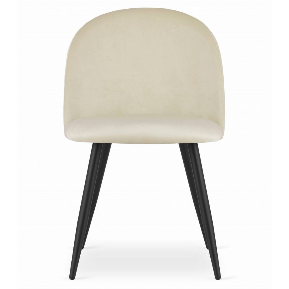 Scaun Bucatarie/Dining Capri Catifea Bej - imagine 2