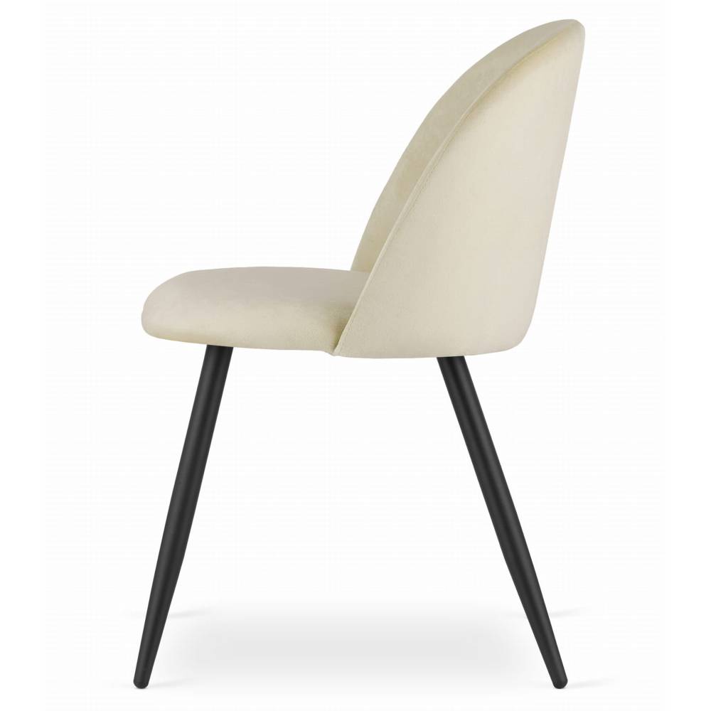 Scaun Bucatarie/Dining Capri Catifea Bej - imagine 4