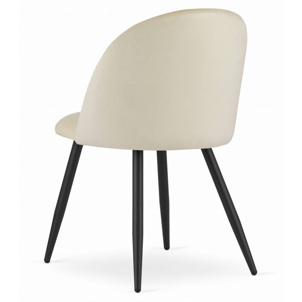 Scaun Bucatarie/Dining Capri Catifea Bej - imagine 3