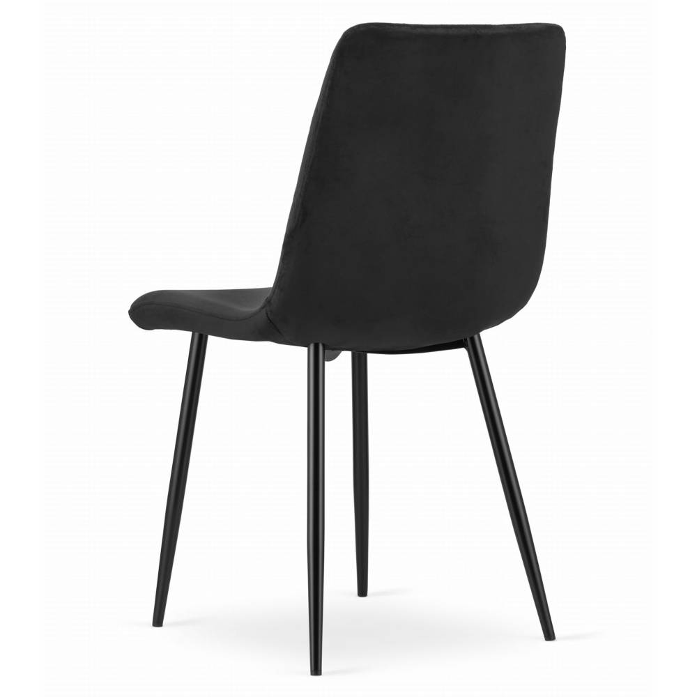 Scaun Bucatarie/Dining Clay Catifea Negru - imagine 3