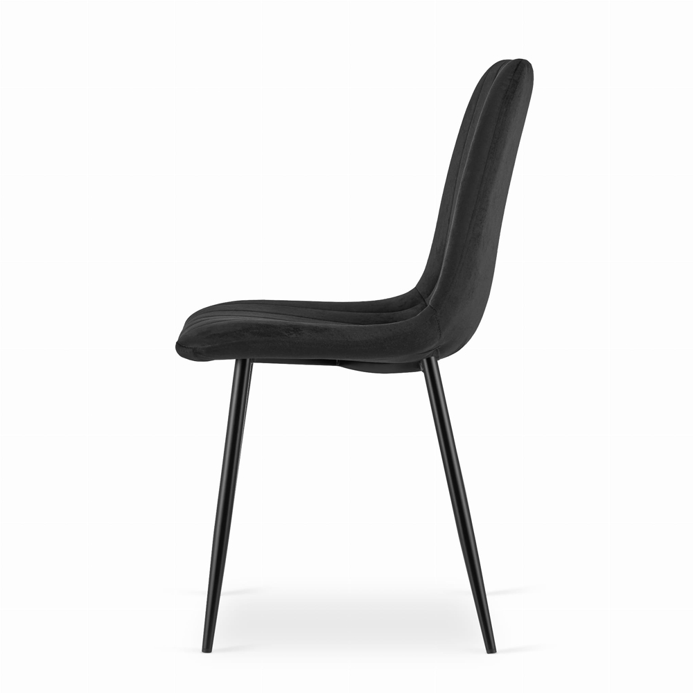 Scaun Bucatarie/Dining Gabe Catifea Negru - imagine 3