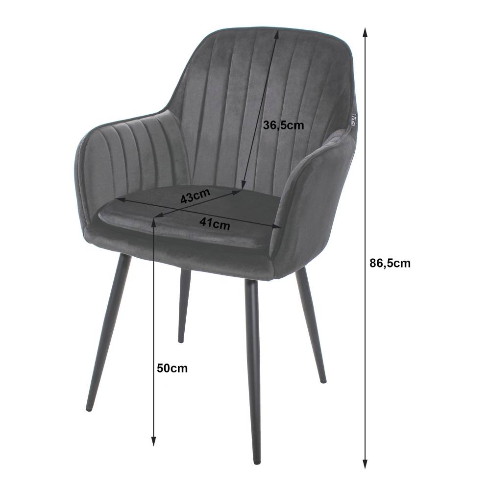 Scaun Bucatarie/Dining Moreno Catifea Negru - imagine 5