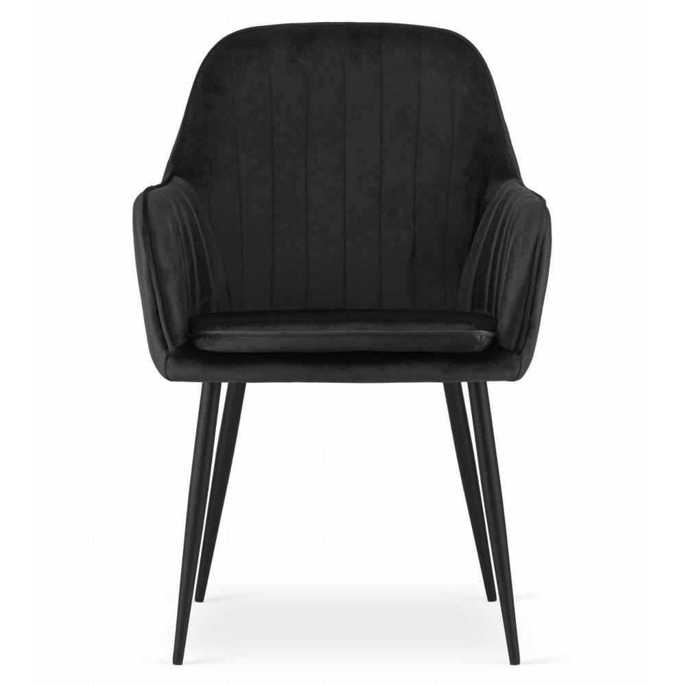 Scaun Bucatarie/Dining Moreno Catifea Negru - imagine 2