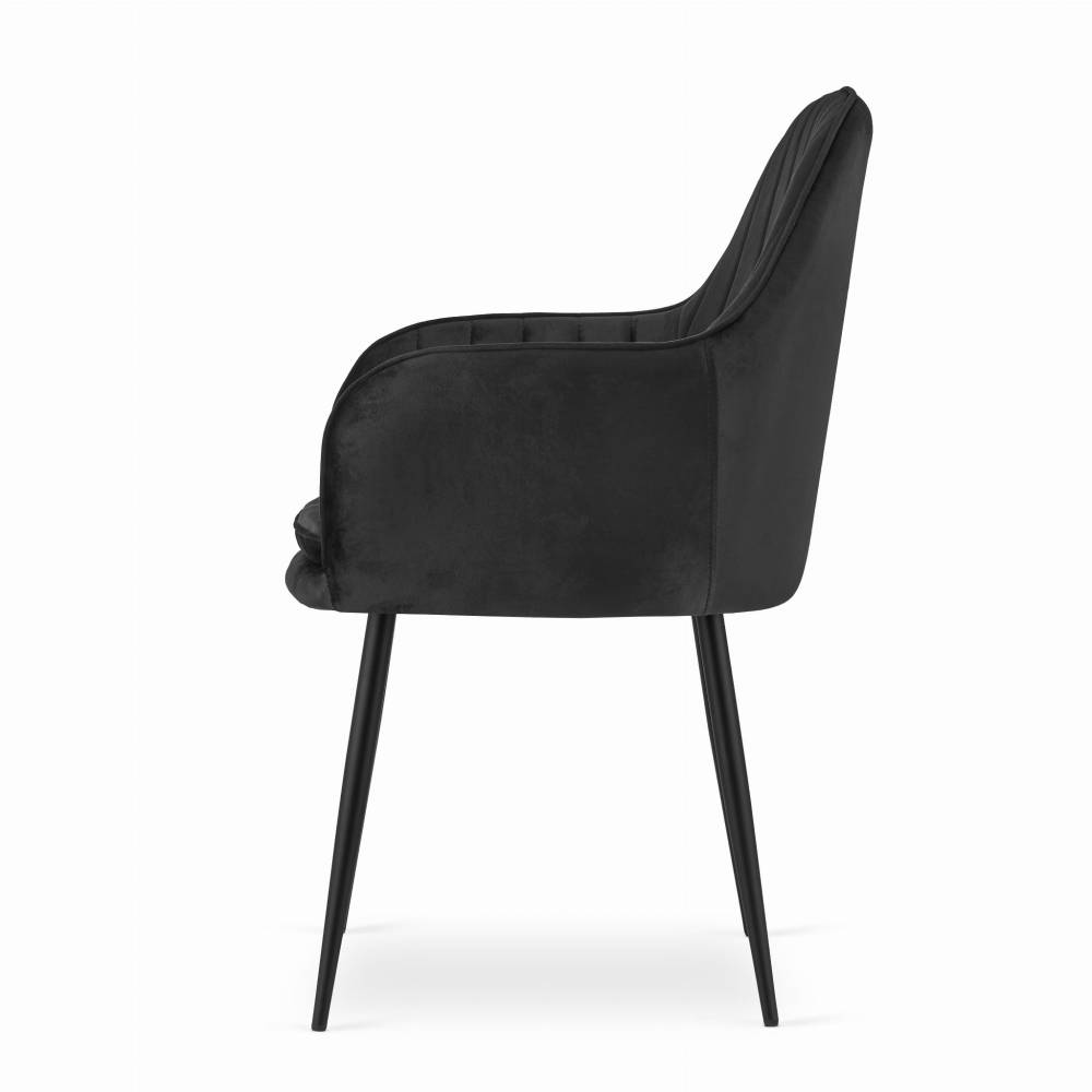 Scaun Bucatarie/Dining Moreno Catifea Negru - imagine 3