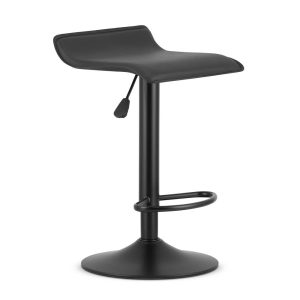 Scaun Bar Frovas Piele Ecologica Negru , Baza Neagra