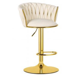 Scaun Bar Magnus Catifea Bej, Baza Aurie