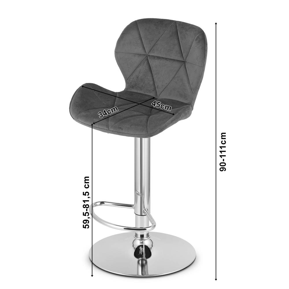 Scaun Bar Kross Catifea Verde, Baza Cromata - imagine 7